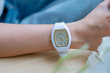 ICE boliday Dome White glitter gold