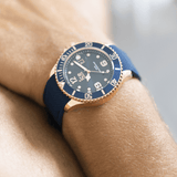 ICE steel Blue Rose-gold