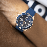 ICE steel Blue Rose-gold