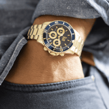 ICE steel Gold blue Chrono