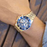 ICE steel Gold blue Chrono