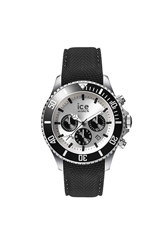 Ice-Watch ICE Steel Uomo – Orologio Con Cinturino In Silicone Nero E Quadrante Blu (Large 44 Mm, 015783)