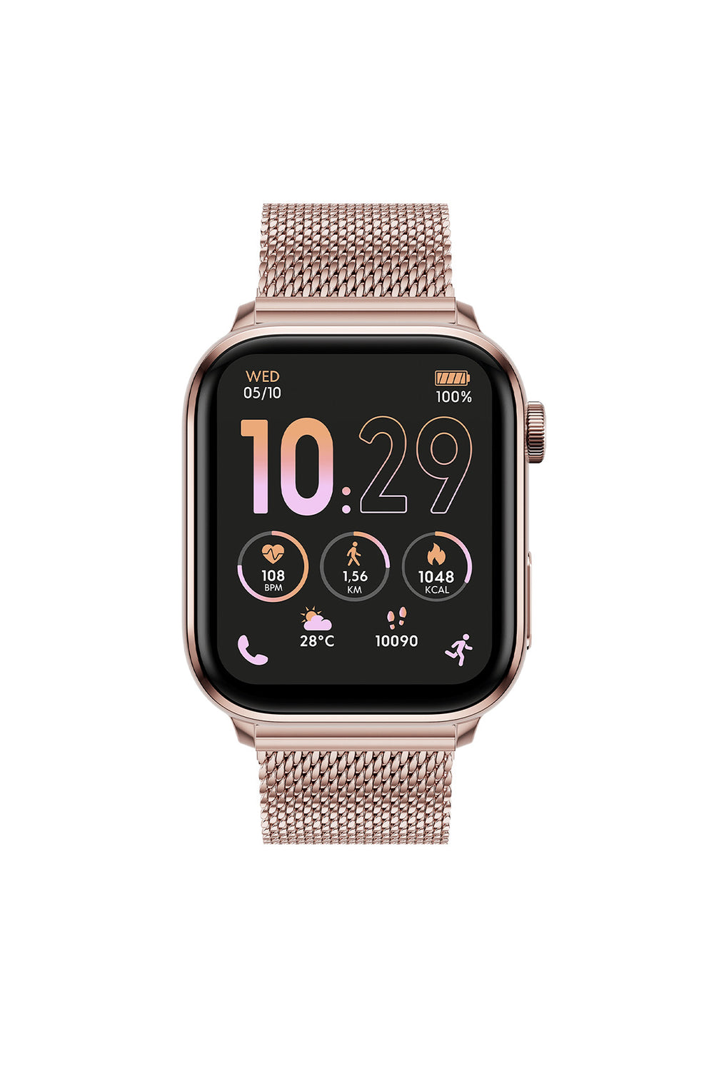 ICE smart 3.0 Rectangular 1.78 Rose-Gold Milanese