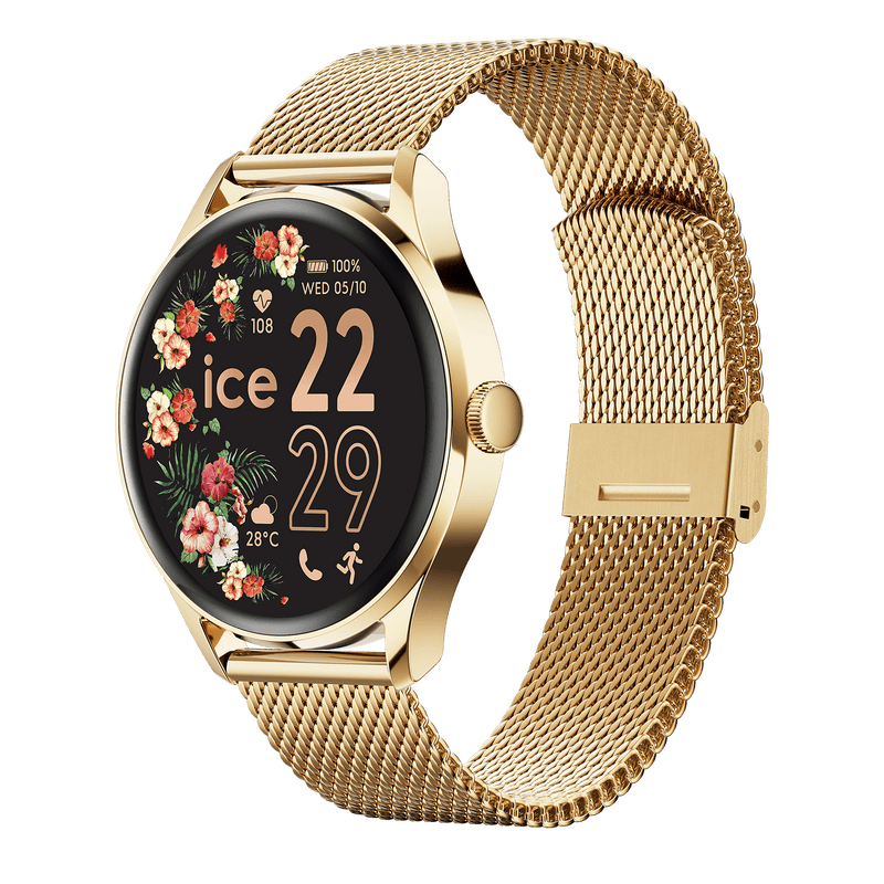 ICE-Watch ICE Smart 2.0 Round 1.2 Gold Milanese Women's Smartwatch - 024655 ICE-Watch ICE Smart 2.0 Round 1.2 Gold Milanese Women's Smartwatch - 024655