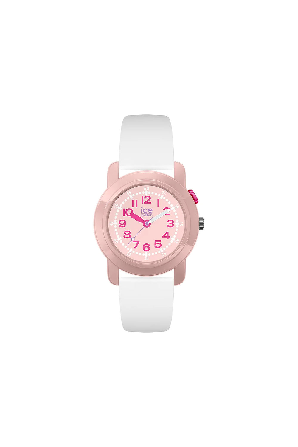 Ice Find Analog White Pink Silicon Strap Size Small Watch
