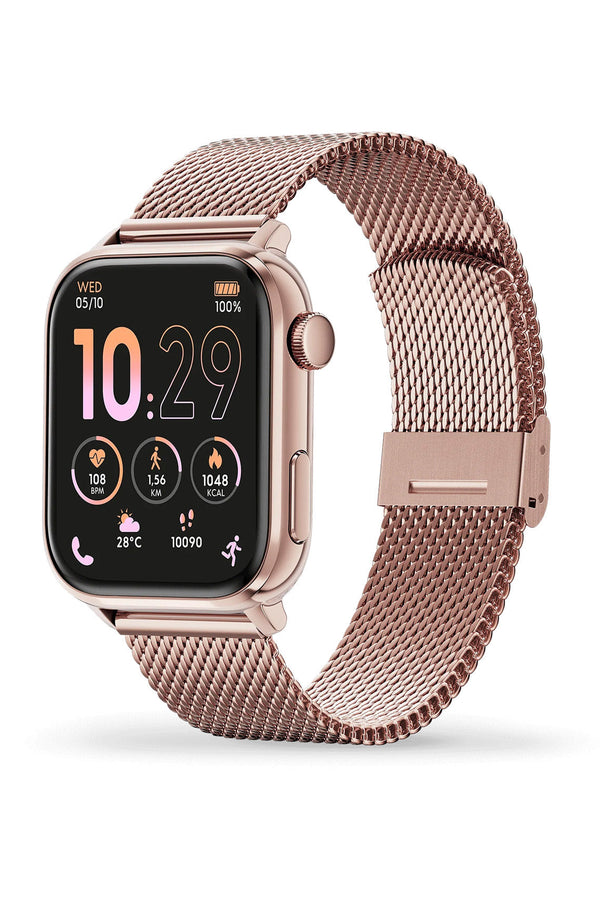 ICE Watch Smart 3.0 Rectangular 1.78” AMOLED GPS Rose Gold Milanese Smartwatch 024304 ICE Watch Smart 3.0 Rectangular 1.78” AMOLED GPS Rose Gold Milanese Smartwatch 024304