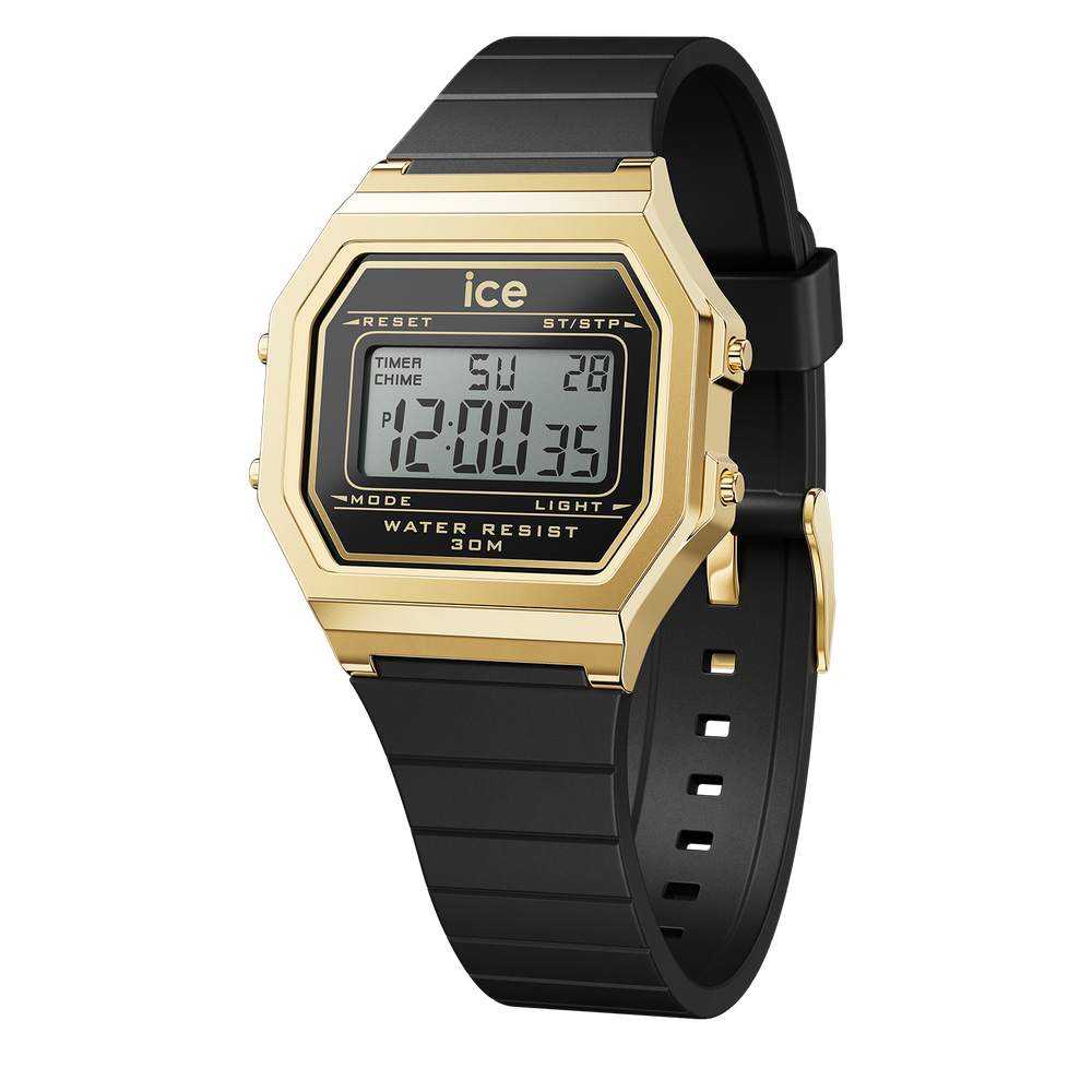 Black and gold digital top watch