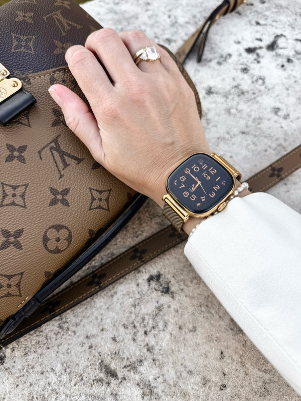 ICE Smart SQ 2.0 Square 1.70 Gold Milanese Smartwatch - 025234 ICE Smart SQ 2.0 Square 1.70 Gold Milanese Smartwatch - 025234
